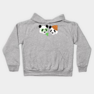 Hand Drawn Funny Panda Head Kids Hoodie